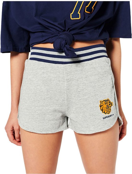 Superdry Vintage Collegiate Korte Broek - Dames - Athletic Grey Marl - M