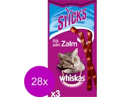 28x Whiskas Snack Sticks Zalm 18 gr