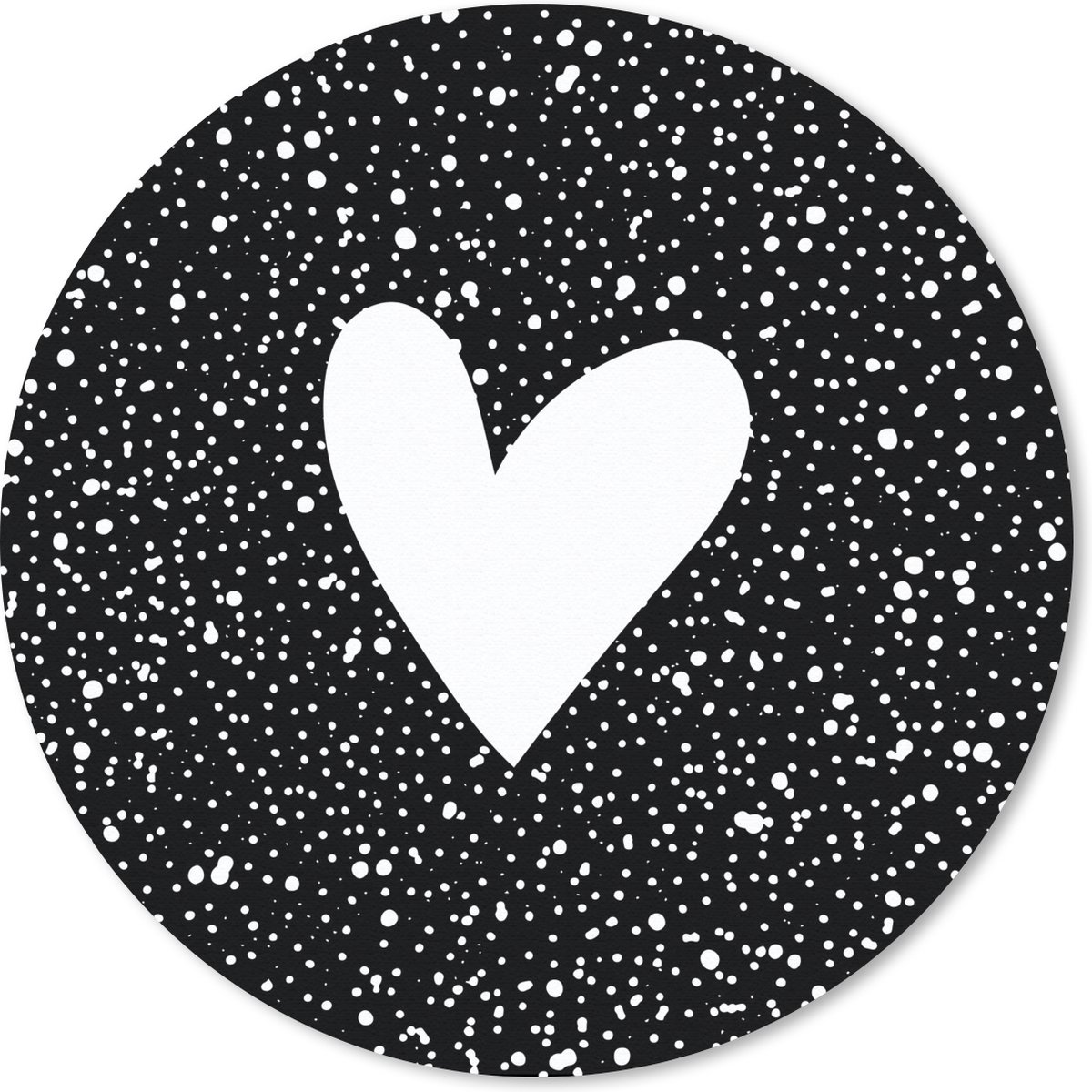 Muismat rond 20x20 cm - Mousepad Design - Liefde - Hartje - Ronde muismatten