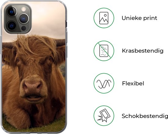 Coque iPhone 13 Pro - Highlander écossais - Animaux - Berg - Siliconen