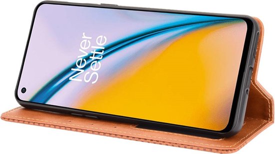 Étui OnePlus Nord 2 - Étui à livres Vintage - Marron