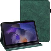 Vlinder & Bloemen Book Case - Geschikt voor Samsung Galaxy Tab A8 10.5 (2021) Hoesje - Groen