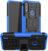 Coverup Rugged Kickstand Back Cover - Geschikt voor Motorola Moto E7i Power / E7 Power Hoesje - Blauw