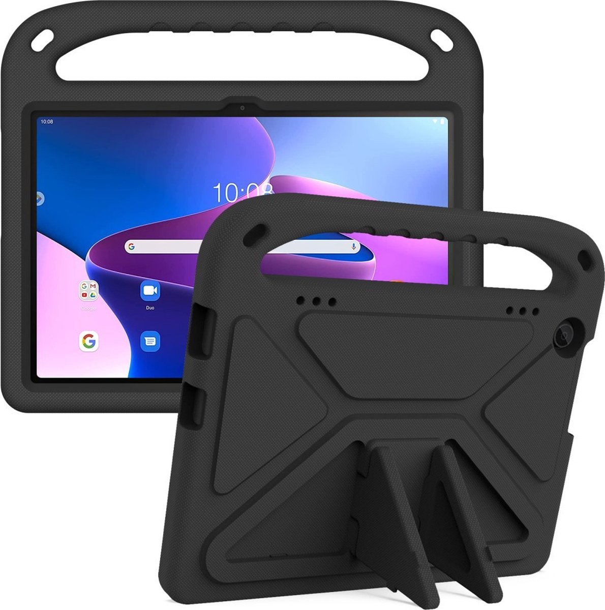 Tablethoes geschikt voor Lenovo Tab M10 Gen 3 Hoesje - ShockProof Kids Case - Zwart