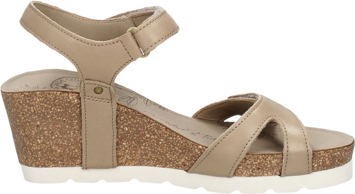 Panama Jack Julia Sandalen - Met Sleehak - Dames - Taupe - Maat 39
