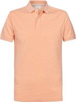 Profuomo - Polo Oranje Melange - Modern-fit - Heren Poloshirt Maat XXL