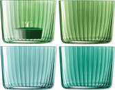 L.S.A. - Gems Theelicht Houder 6 cm Set van 4 Stuks Assorti - Glas - Groen