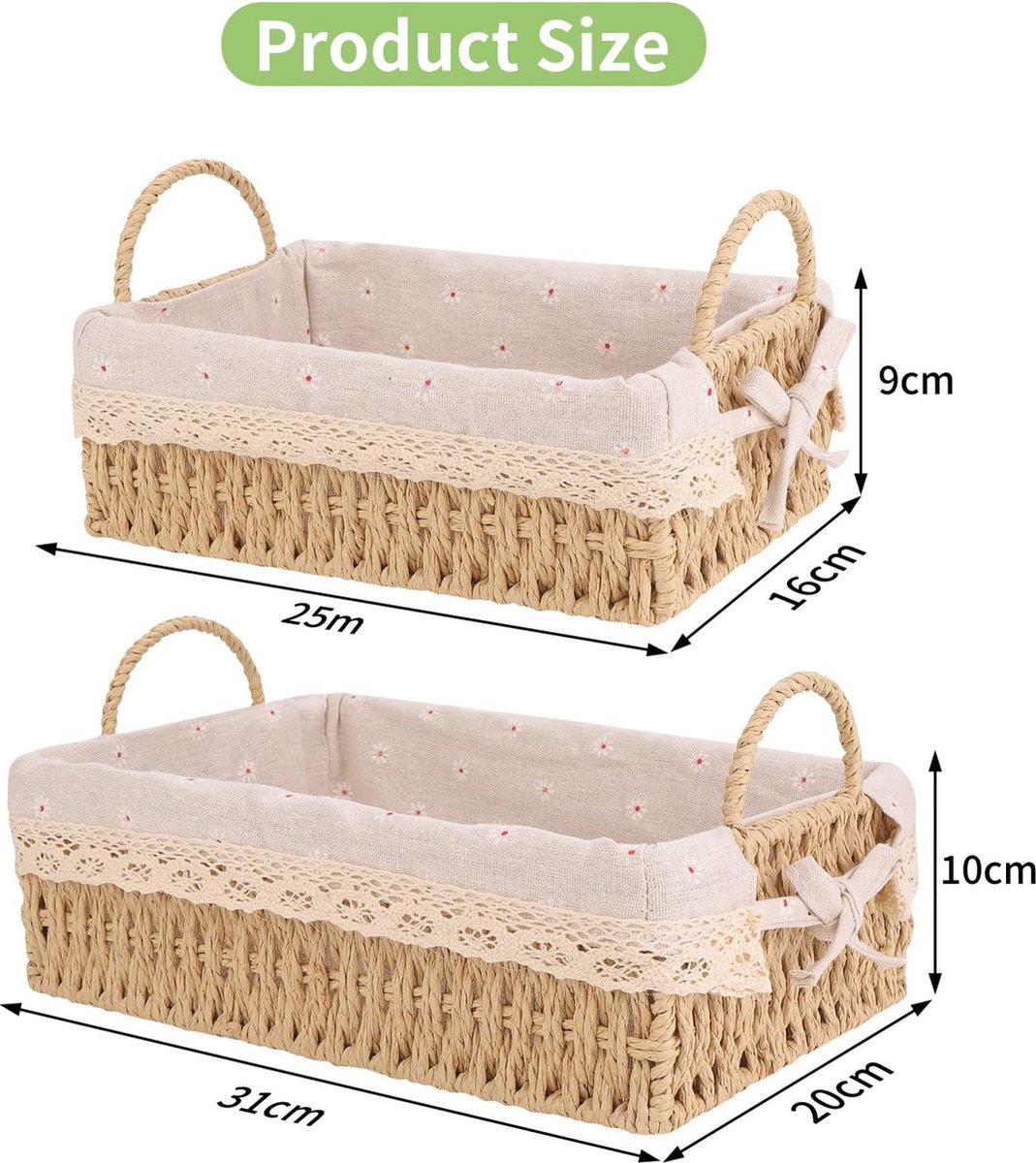 Ronde Rieten Mand Muur Decor, Set van 4 Hangende Geweven Muur Mand Decor Zwart, Boho Muur Mand Decor Kunst voor Boerderij Woonkamers Slaapkamers