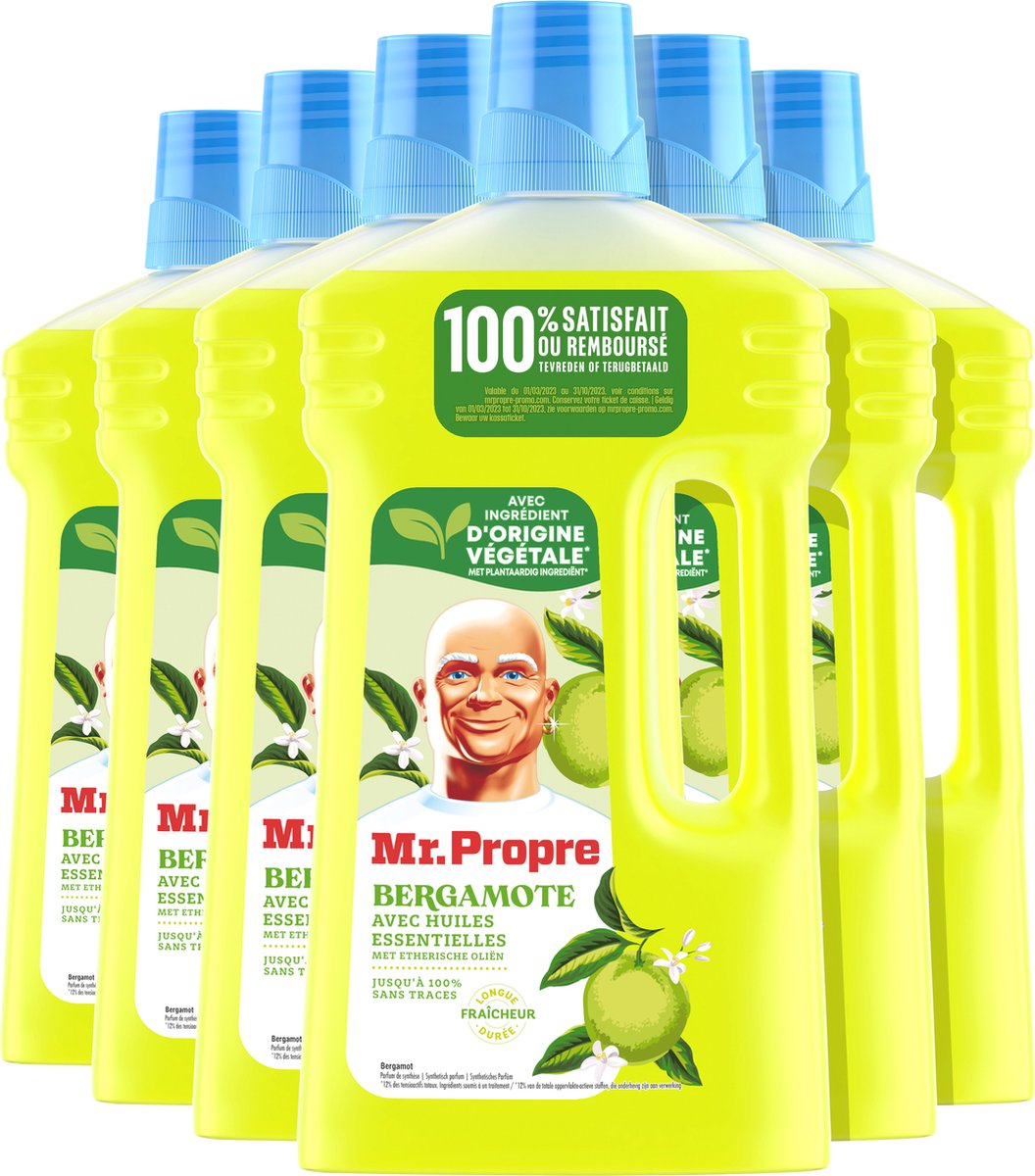 Mr. Propre Nettoyant Liquide - Sol Multi-Usages - Bergamote Aux Huiles  Essentielles 