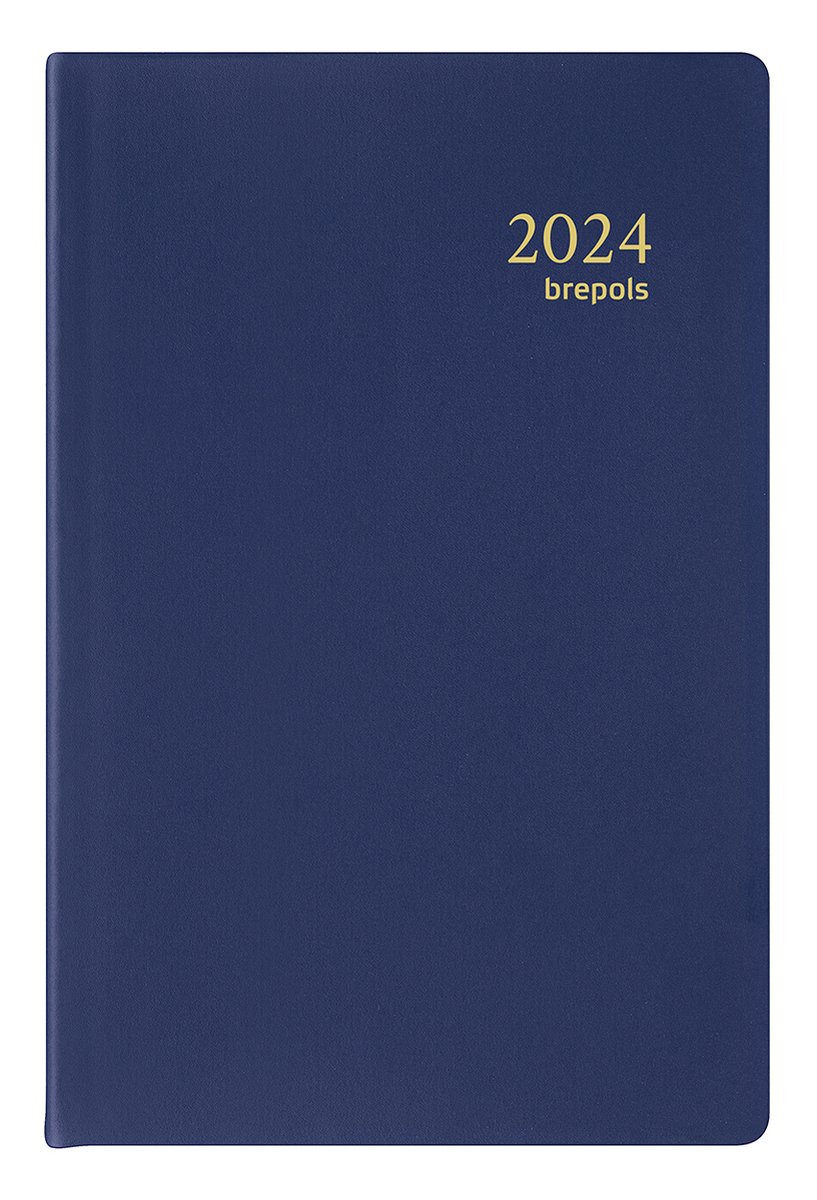 Brepols Agenda 2024 • Delta • Seta PVC • soepel • 8,1 x 12 cm • Blauw • Let op, klein formaat!