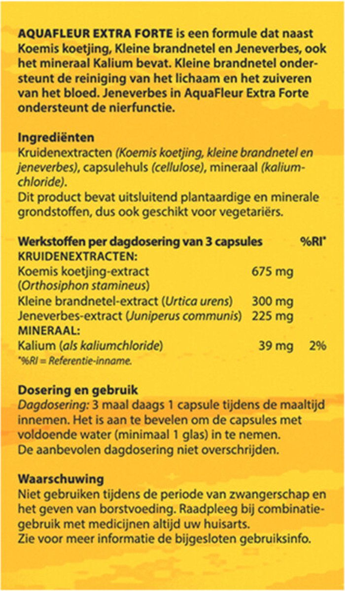 Bloem AquaFleur Extra Forte - 60 capsules - Voedingssupplement
