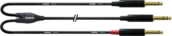 Cordial CFY 3 VPP, 2 x 6,35 mm, Mâle, 6,35 mm, Mâle, 3 m, Noir