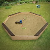 Bac à sable avec bancs - Bois - avec couverture - Jardin de Jouets de plein air pour Garçons et Filles - 176 x 176 x 22 cm