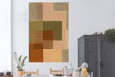 Poster Abstract - Lijnen - Kubus - Patchwork - 120x180 cm XXL