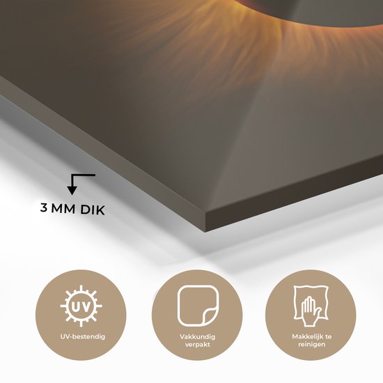 Peinture sur Verre - Eclipse Rouge dans le Noir - 30x20 cm - Peintures sur Verre Peintures - Photo sur Glas