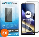 Mobigear Screenprotector geschikt voor Motorola Moto G51 5G Glazen | Mobigear Premium Screenprotector - Case Friendly - Zwart (2-Pack)