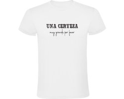 Una Cerveza muy grande por favor Heren T-shirt | bier | cervezas | spaans | vakantie | spanje | mexico | Shirt