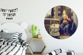 WallCircle - Wandcirkel ⌀ 150 - The Annunciation - Leonardo da Vinci - Ronde schilderijen woonkamer - Wandbord rond - Muurdecoratie cirkel - Kamer decoratie binnen - Wanddecoratie muurcirkel - Woonaccessoires