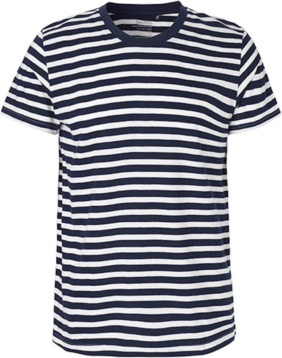 Neutral Men´s Fit T-Shirt NE61001 - White - Navy (Striped) - S