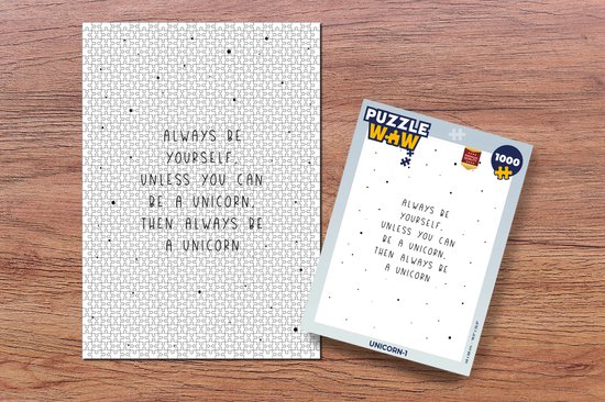 Puzzle Dictons - Soyez Always vous-même - Unicorn - Citations - Filles - Puzzle - Puzzle 1000 pièces adultes