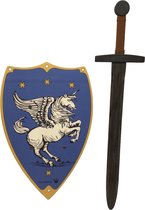 houtenzwaard en Ridderschild eenhoorn kinderzwaard ridderzwaard schild ridder