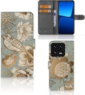 Hoesje geschikt voor Xiaomi 13 Pro Vintage Bird Flowers