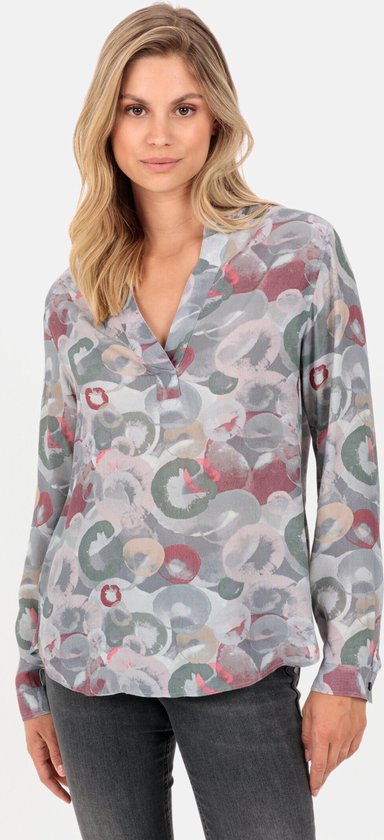 camel active Overslag blouse met opstaande kraag - Maat womenswear-L - Veelkleurig