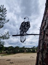Pendentif d'arbre en métal piquet de jardin - décoration de jardin en métal  animal 