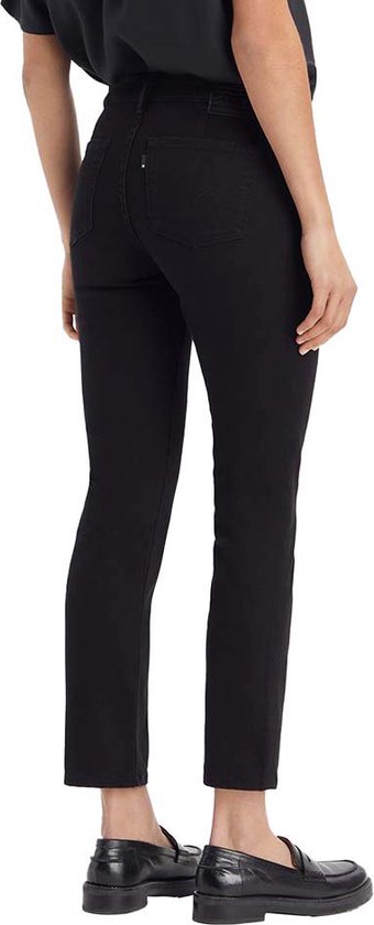 Dames Levis 712 Slim Welt Pocket Jeans in Zwart