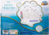 The Little Mermaid - Spray Pen Set - Kleurstiften voor Kinderen - Tekenset met Gekleurde Pennen en Tekensjablonen