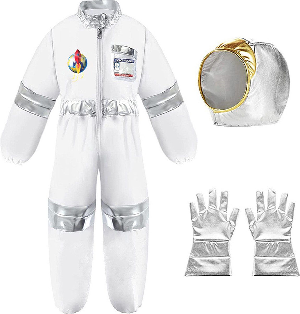 Joya Kids® Verkleedset met astronautenkostuum | Astronaut Pak Kinderen | Verkleed verjaardag Jongen | Verkleedpak Space | — afbeelding 7