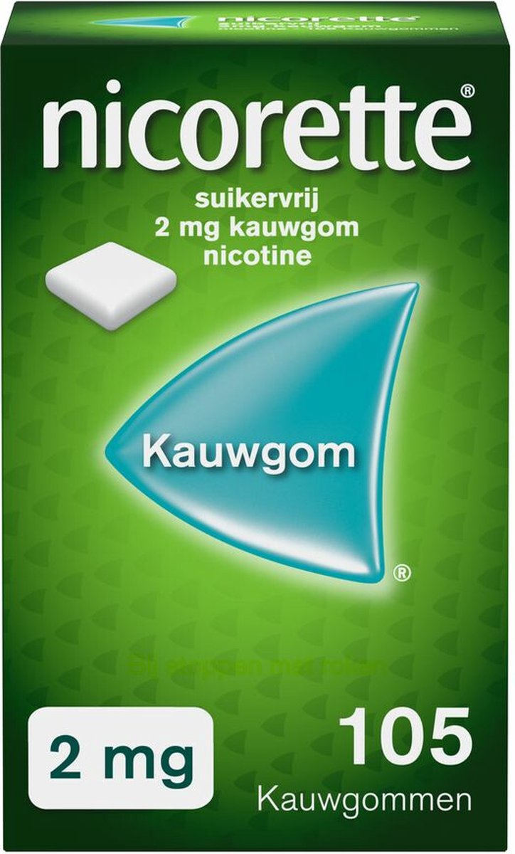Goedkoopste Nicorette Suikervrij Kauwgom 2mg Classic - 2 x 105 stuks