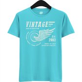 A Vintage Motorcycle Addict Est 2003 | Retro Verjaardag Motor Cadeau Shirt - T-Shirt - Unisex - Atoll - Maat S