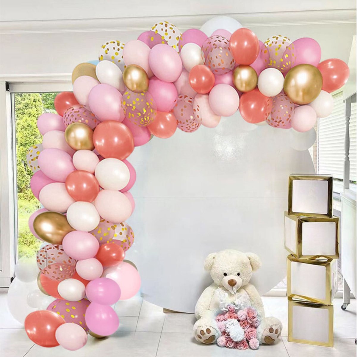 Fienosa Balloon Arch Rose - Ballons d'anniversaire de Luxe - Arche de  ballons 
