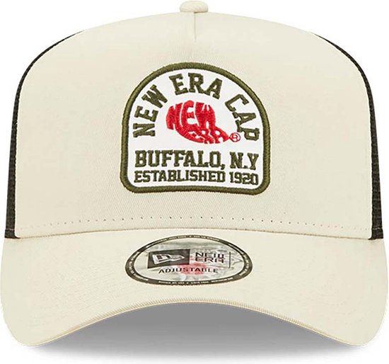 New Era State Patch Cream A-Frame Trucker Cap