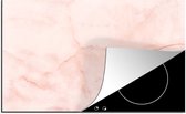 KitchenYeah® Inductie beschermer 90x52 cm - Marmer print - Roze - Lijn - Kookplaataccessoires - Afdekplaat voor kookplaat - Inductiebeschermer - Inductiemat - Inductieplaat mat