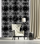 Modern Abstract Pattern Black White Photo Wallcovering