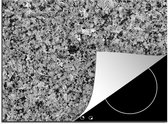 KitchenYeah® Inductie beschermer 71x52 cm - Keien - Graniet print - Grijs - Zwart - Kookplaataccessoires - Afdekplaat voor kookplaat - Inductiebeschermer - Inductiemat - Inductieplaat mat