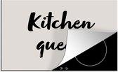 KitchenYeah® Inductie beschermer 80.2x52.2 cm - Quotes - Spreuken - Koken - Chef - Kitchen queen - Kookplaataccessoires - Afdekplaat voor kookplaat - Inductiebeschermer - Inductiemat - Inductieplaat mat