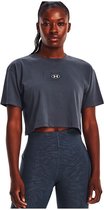 Under Armour Branded Logo Short Sleeve Crop T-Shirt Grijs S Femme