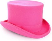 Hoge hoed roze steampunk tophat - maat 56-57-58 - pink dames heren gay pride
