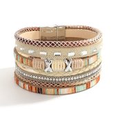 Bracelet Sorprese - Summer - bracelet femme - bracelet wrap - cuir - cadeau - Modèle G