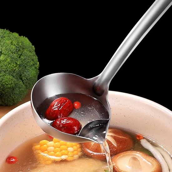 Schuimer, lepel, roestvrij staal, scheplepel, vetafscheper, troffel ...