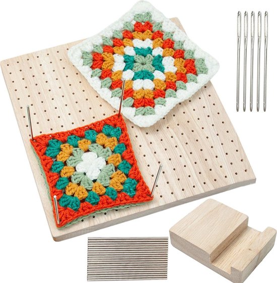 Foto: Granny blokspanner volledige set blokspanners voor granny s granny squares haken granny blok spanner 23cm x 23cm