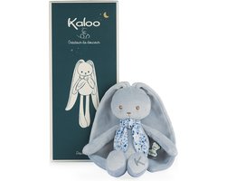 Kaloo Lapinoo - Konijn Knuffel Blauw 25 Cm (Small) - Dit Vrolijke Blauwe Konijn Heeft Zulke Lange Oren Dat Je Hem Overal Kunt Ophangen En Nooit Meer Kwijtraakt - In Een Mooie Geschenkdoos