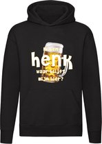Ik ben Henk, waar blijft mijn bier Hoodie - cafe - kroeg - feest - festival - zuipen - drank - alcohol - naam - trui - sweater - capuchon