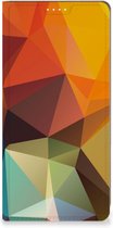 Smartphone Hoesje Motorola Moto G73 Leuk Book Case Polygon Color