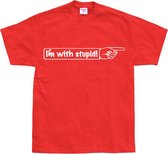 I�m With Stupid! - X-Large - Rood