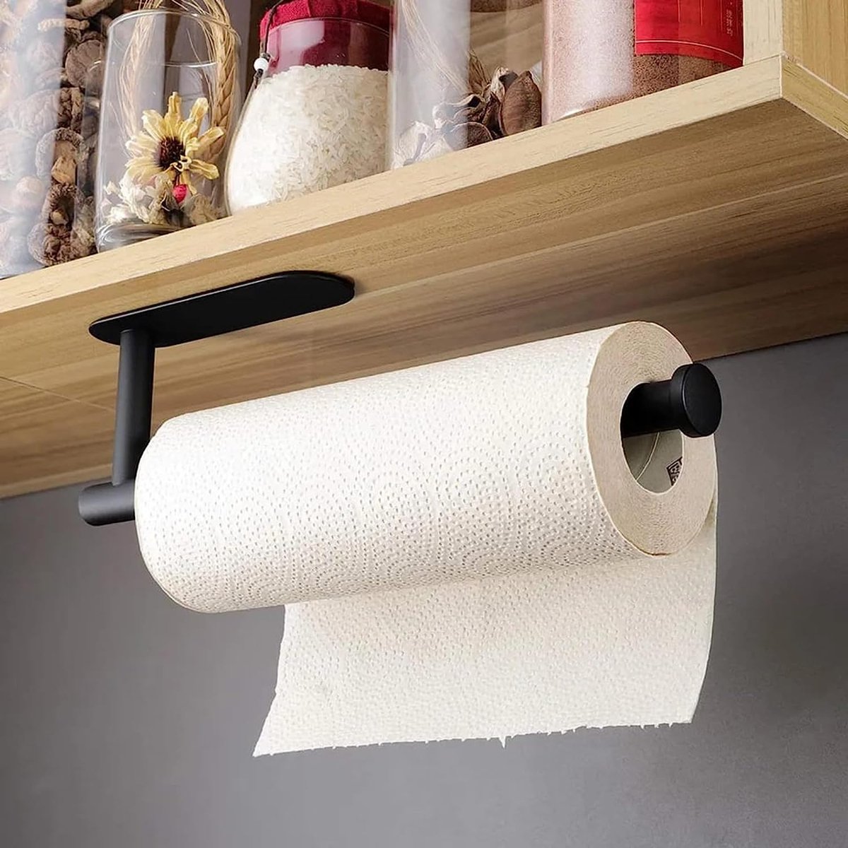 Self Adhesive Paper Towel Holder Under Kitchen Cabinet, Vanwood