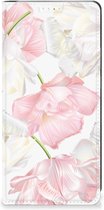 Stand Case Hoesje Cadeau voor Mama Motorola Edge 40 Pro Smart Cover Mooie Bloemen